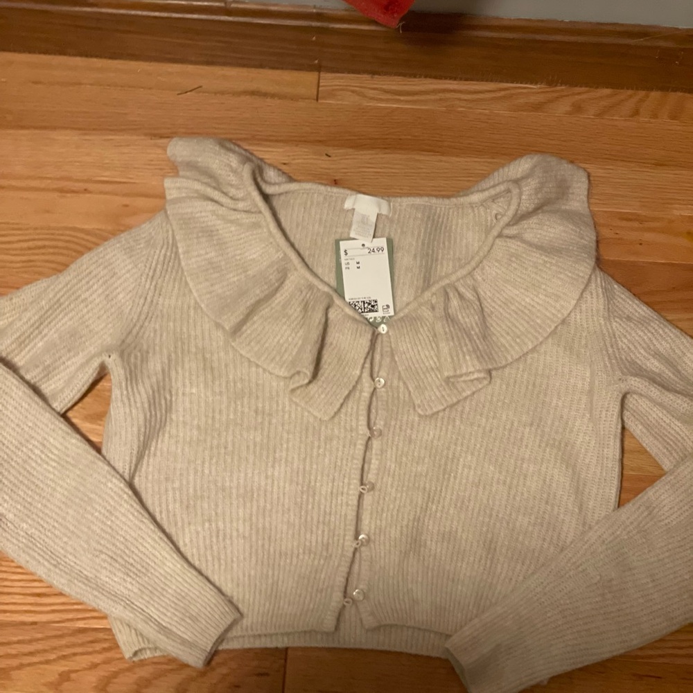 Beige Ruffled H&M Sweater